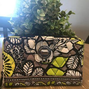 Authentic Vera Bradley Turnlock Wallet Citron